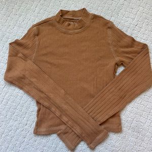 American eagle turtleneck pointelle top